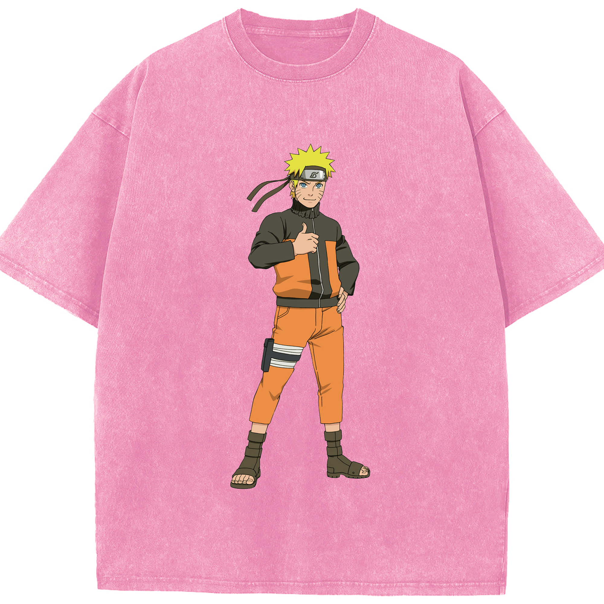 （画像用） NARUTO -ナルト- うずまき ナルト Uzumaki Naruto 綿100% ヴィンテージ風 半袖Tシャツ（フロントプリント）